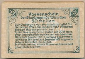 Ausztria 1920. 50h (91x) T:AU, sarokhajlás
Austria 1920. 50 Heller (91x) C:AU, folded corner
JPR11...