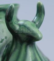 Gorka Géza (1894-1971): Bikafejes váza, ritka mázazással. Jelzett, kis mázkopással, gyári tűzhibával...