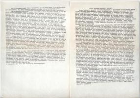 A Szent Benedek rend Magyarországon, gépirat, 6 oldal, különálló lapokon