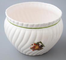 Vintage fajansz posztamens kaspóval, minimális kopással, teljes m: 79 cm