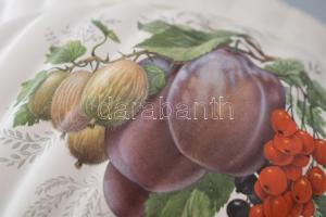 Vintage fajansz posztamens kaspóval, minimális kopással, teljes m: 79 cm