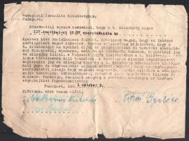 1951 Bp., a Budapesti Izraelita Hitközség Chevra Kadisa Osztálya Szeretetotthonában ápolt Vitrai Gyu...