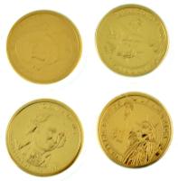 Amerikai Egyesült Államok 2007D/P 1$ aranyozott Cu-Ni-Zn "Elnöki Dollárok - George Washington, ...