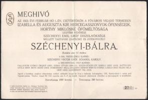 1923 Bp., Meghívó a Széchenyi-bálra