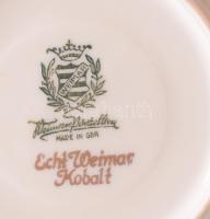 Weimar Porzellan (GDR) Echt Weimar Kobalt mini dísztányér / alátét szett, 6 db-os, nagyrészt német v...