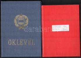 1972-1976 MSZMP politikai főiskolai oklevél és leckekönyv