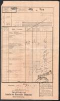 1905 Nagyvárad, vasúti fuvarlevél