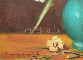 Iványi Grünwald jelzéssel: Virág csendélet. Olaj, farost 40x50 cm
