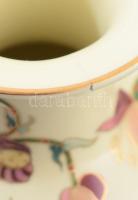 Zsolnay Exclusiv orchidea mintás váza, szájánál pattanással és repedéssel, m: 27 cm