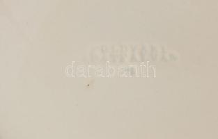 Földvári Apátfalva dísztál, jelzett, kopással, d: 24 cm