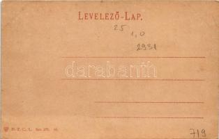 Hortobágy, hat ökrös szénás szekér, magyar folklór. D.T.C.L. Ser. 271. 16