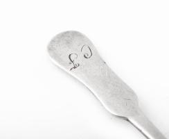 Ezüst (Ag) teás kanál, jelzett, 34g