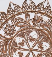 Filigrán ezüst falidísz, d: 18 cm