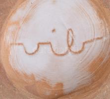 Várdeák Ildikó: Retro kerámia váza.kézzel festett, jelzett, hibátlan m: 12 cm