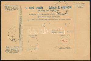 1903 Teljes szállítólevél Turul 1K bérmentesítéssel "NAGY-MÁRTON" - Zürich