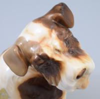Royal Dux kutya figura, jelzett, 19x15 cm