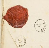 1866 Esztergom hús árszabás rendelet hirdetménye az Esztergom vármegyei aljegyző aláírásával, pecsét...