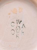 Gorka Géza Iparművészeti Vállalatos váza, mozaikszerű mázazással, jelzett, minimális kopottsággal, m...