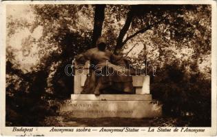 1931 Budapest XIV. Városliget, Anonymus szobor (ázott / wet damage)