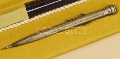 Saturnus íróasztali szett: ezüst (Ag) töltőceruza, alpakka pecsételő, alpakka nyelű levélbontó, dísz...