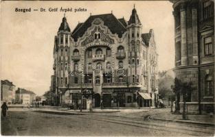 1915 Szeged, Dr. Gróf Árpád palota, Kocsis Ferencz üzlete, gyógyszertár. Grünwald Herman kiadása (EK)