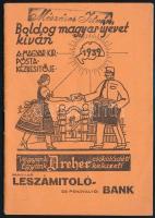 1939 A Magyar Királyi Posta újévi ismertető füzete sok reklámmal, szép állapotban, 32p