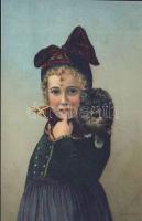 Danish folkwear with cat