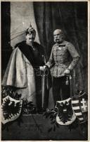 1914 II. Vilmos és Ferenc József. Fodor Miklós kiadása / Wilhelm II and Franz Joseph, Viribus Unitis propaganda