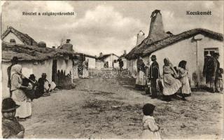 1916 Kecskemét, részlet a cigányvárosból. Komor Gyula kiadása