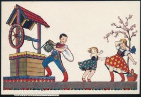 1935 Légi képeslap 2 db Repülő bélyeggel