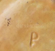 5 darab iparművész kerámia tárgy, sérülésekkel, de közte jó állapotú nagyobb Hódmezővásárhely fehérm...