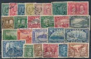 Kanada 1903-1935 25 db klf bélyeg, közte 6 komplett sor