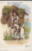 Bavarian folkwear with folksong Emb.