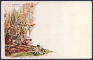 1896 Használatlan 2kr díjjegyes millenniumi képeslap "Koronázás"