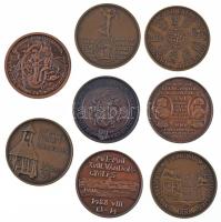 8db kétoldalas "MÉE" bronz emlékveret tétel egyben:
-Bognár György (1944-) 1984. "MÉ...