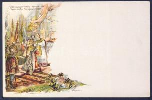 1896 Használatlan 2kr díjjegyes millenniumi képeslap "Koronázás"