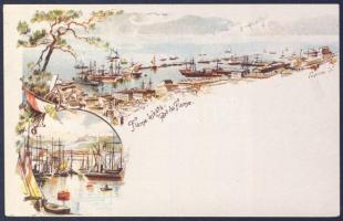 1896 Használatlan 2kr díjjegyes millenniumi képeslap "Fiume"