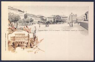 1896 Használatlan 2kr díjjegyes millenniumi képeslap "Ferenc József tér"