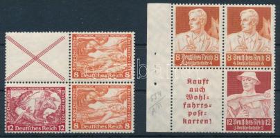 Deutsches Reich 1933-1934 Richard Wagner Mi 503 + 504 négyestömb szelvénnyel + Nothilfe Mi 560 négyestömb szelvénnyel (Mi EUR 210.-)