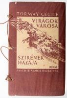 Tormay Cecile: Virágok városa - Szirének hazája. Jaschik Álmos rajzaival. (Bp.), 1935, Genius, 189+(1) p. Első kiadás. Kiadói zsinórfűzéses, hártyapapír borítású kartonált kötésben, kopott borítóval, laza fűzéssel, ex libris-szel.