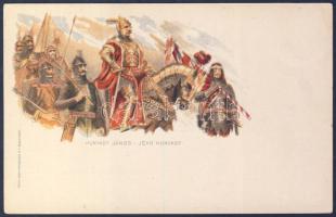 1896 Használatlan 2kr díjjegyes millenniumi képeslap "Hunyadi János"