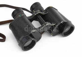 cca 1940 Carl Zeiss Jena 6x30 II. világháborús német távcső, jelzett, sorozatszámmal, bőr kemény tok...