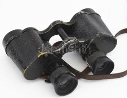 cca 1940 Carl Zeiss Jena 6x30 II. világháborús német távcső, jelzett, sorozatszámmal, bőr kemény tok...
