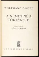 Wolfgang Goetz: A német nép története. Ford.: Németh Andor. Bp., é.n., Athenaeum. Kiadói egészvászon-kötés, kopott borítóval, ex libris-szel: Szücs, Pál (1906 - 1969): "Ex libris Dr. Stéger Béla", klisé, papír, jelzett a dúcon, 13x6 cm.