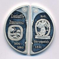 2000. 2000Ft Ag "Lorántffy Zsuzsanna / Sárospatak" (2xklf) kapszulában T:AU, folt (eredetileg PP) Adamo EM167