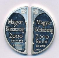 2000. 2000Ft Ag "Lorántffy Zsuzsanna / Sárospatak" (2xklf) kapszulában T:AU, folt (eredeti...