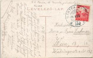 1918 Bártfafürdő, Bardejovské Kúpele, Bardiov, Bardejov; Mignon-villa. Neumann Viktor kiadása / vill...