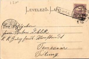 1900 Oravicabánya, Oravita; Bányavölgy. Franz Grau kiadása / mine valley + "BÁZIÁS - BUDAPEST 4...