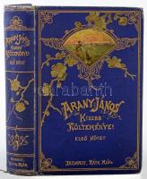 Arany János kisebb költeményei. Teljes gyűjtemény. I. köt. Bp., 1894, Ráth Mór, XVI+357 p. Kiadói dúsan aranyozott, festett, illusztrált kék egészvászon sorozatkötés, aranyozott lapélekkel, kopott borítóval, ajándékozási sorokkal, az elülső szennylapon szakadással.