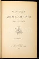 Arany János kisebb költeményei. Teljes gyűjtemény. I. köt. Bp., 1894, Ráth Mór, XVI+357 p. Kiadói dú...